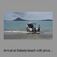 Arrival at Rakata beach with private boat